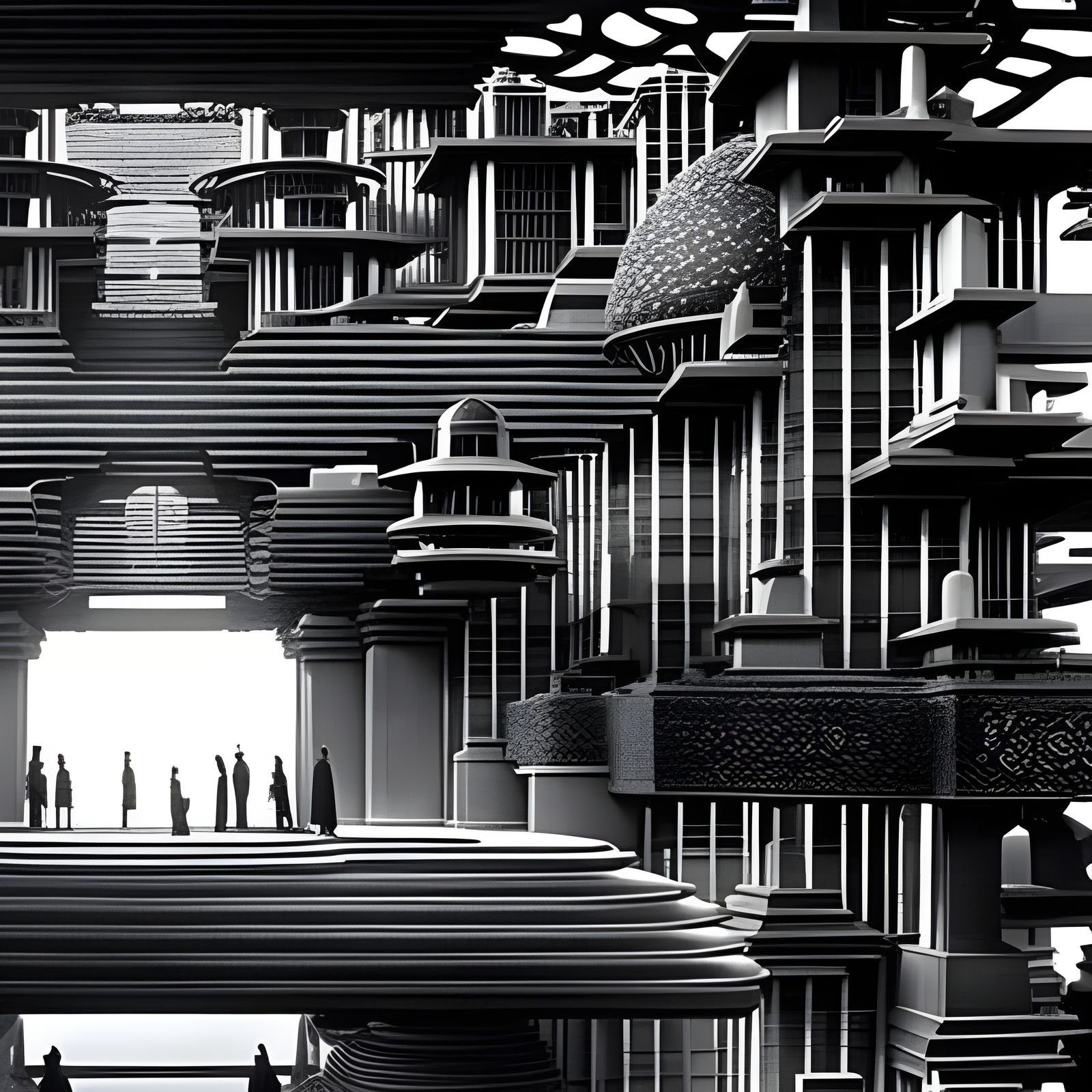 Deconstruction of Human Brain in Hyperdetailed Landscape