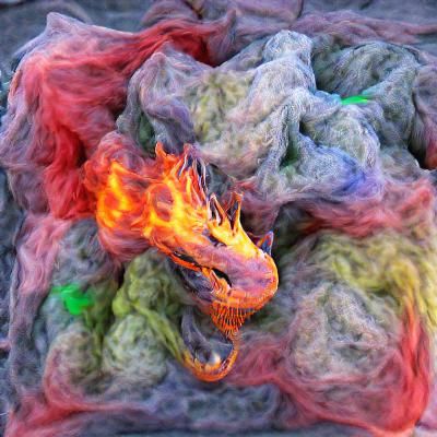 Majestic Dragon Unleashes Fiery Breath