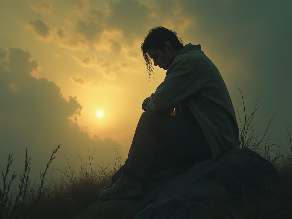 The Weight of Despair in a Golden Hush