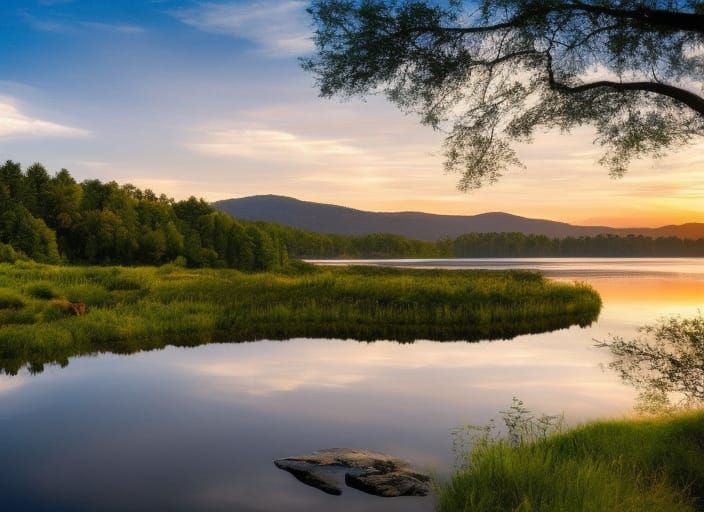 Serene Landscape Captures Nature's Essence