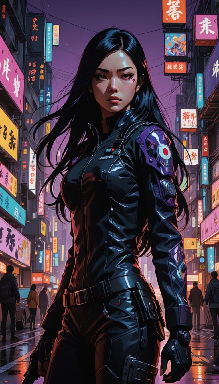 Epic Anime Hunter Unleashes Shadowy Fury in Dark, Cinematic...