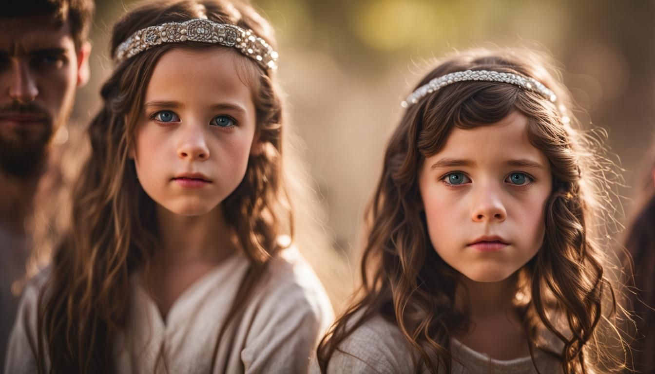 Biblical Women Frowning in Ancient Judea