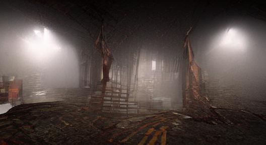 Misty Ghost Town Landscape