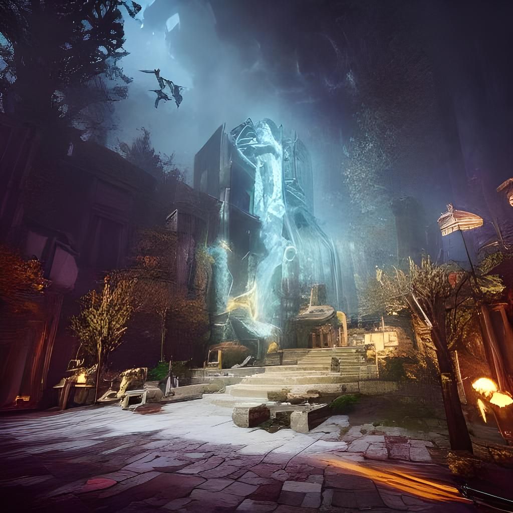 Epic 3D Render of Light and Darkness