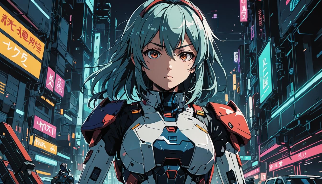 Manga Glitch Art in Studio Trigger Style