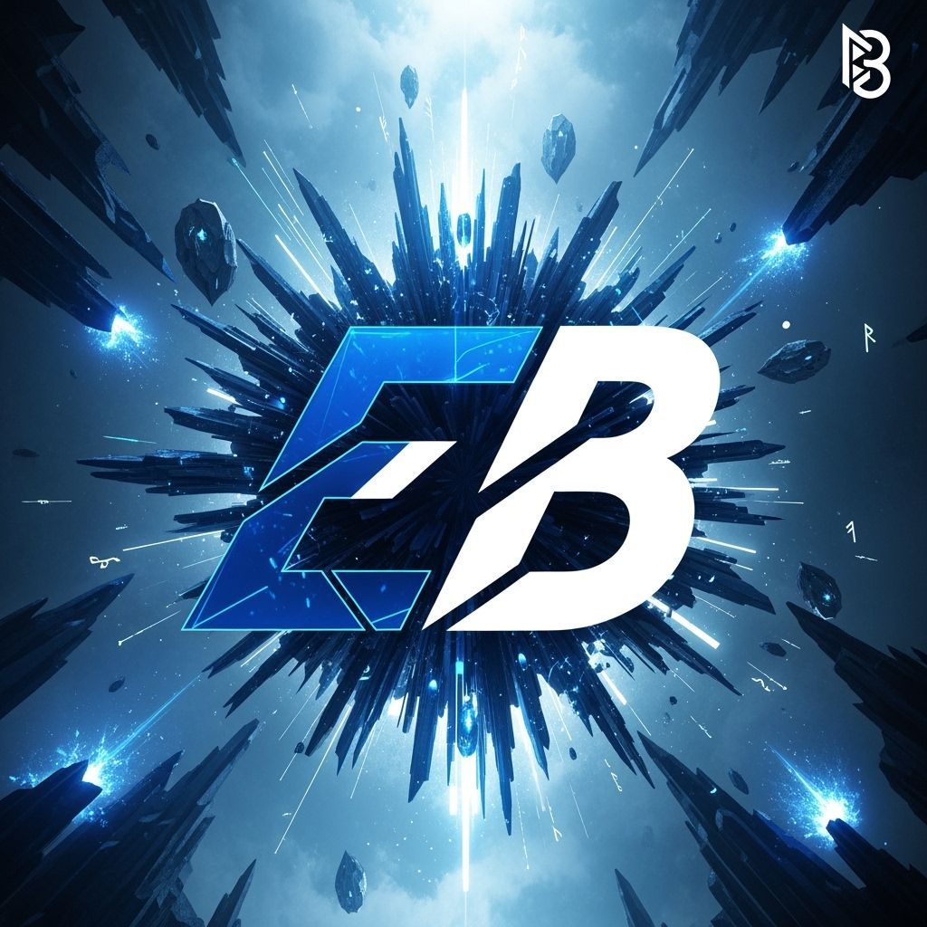 Esports Logo with Blue Theme in Matte Painting Style