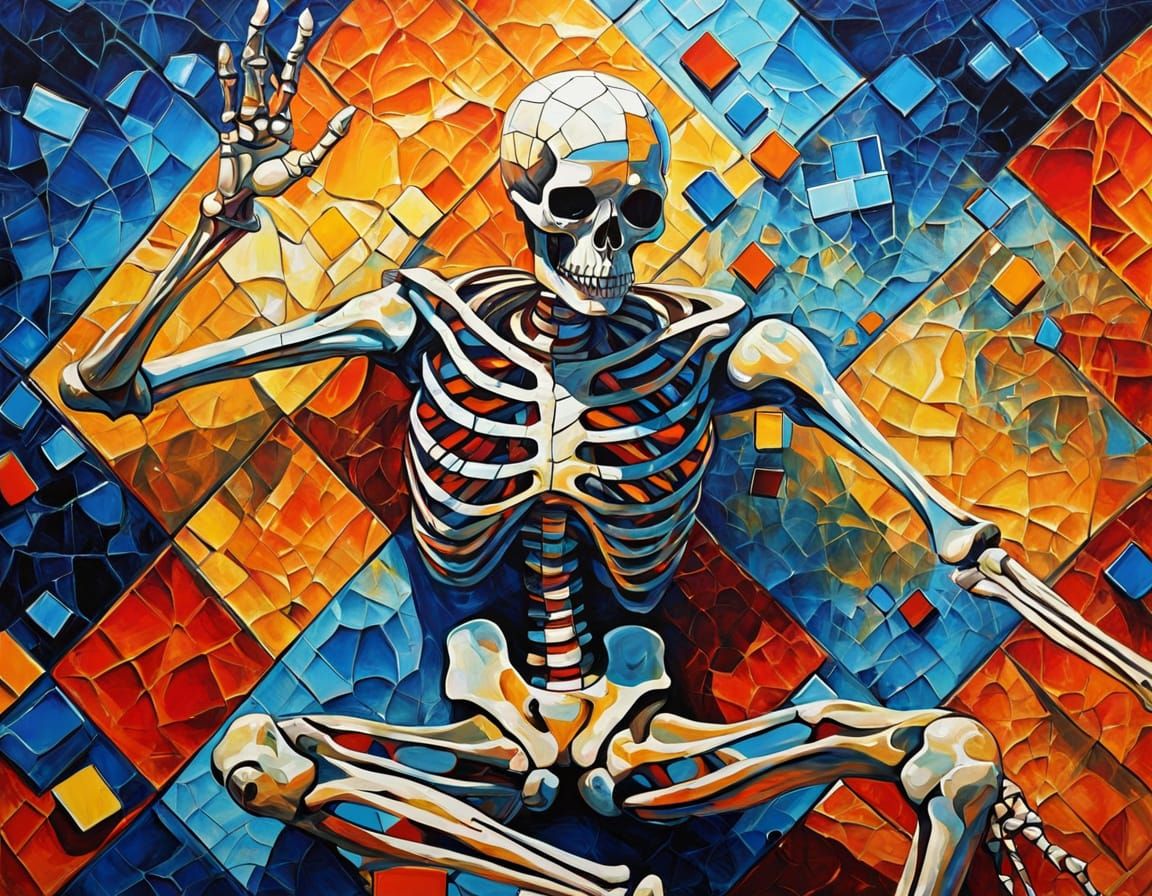 Surreal Octopus with Glass Head in Fauvist Style