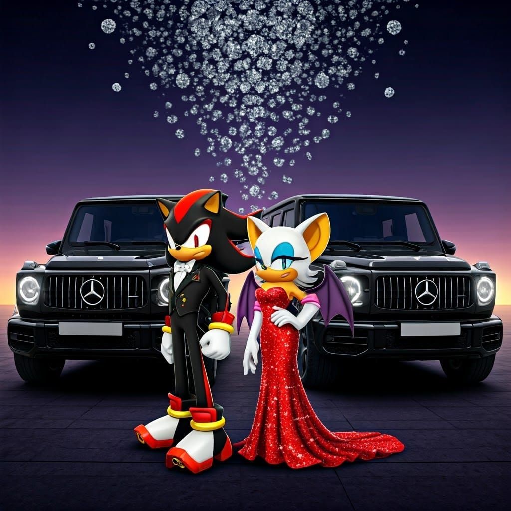Shadow the Hedgehog and Rouge the Bat in Futuristic Luxury A...