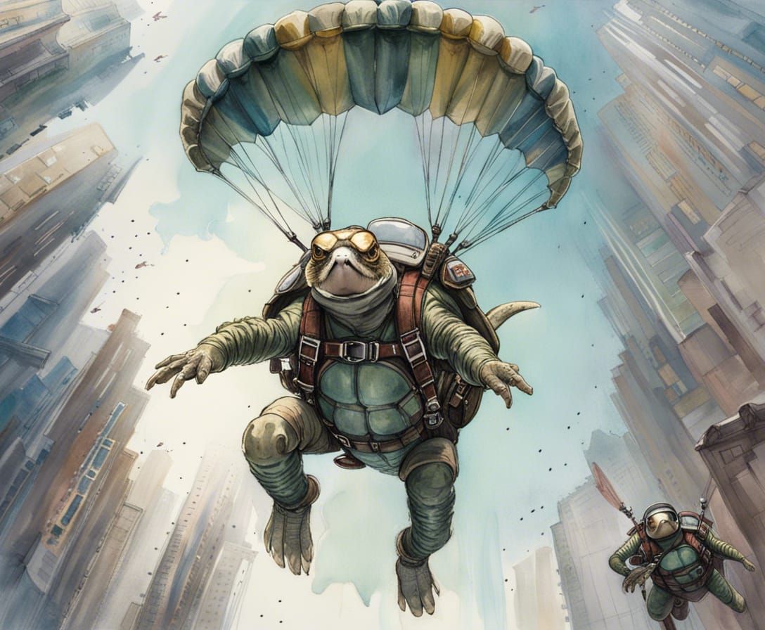 Turtle paratrooper