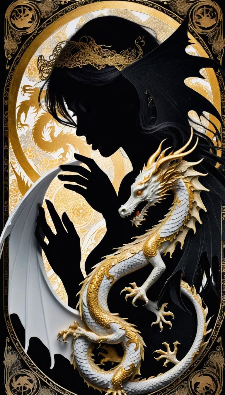 Yin and Yang Tarot Card Double Exposure Photography