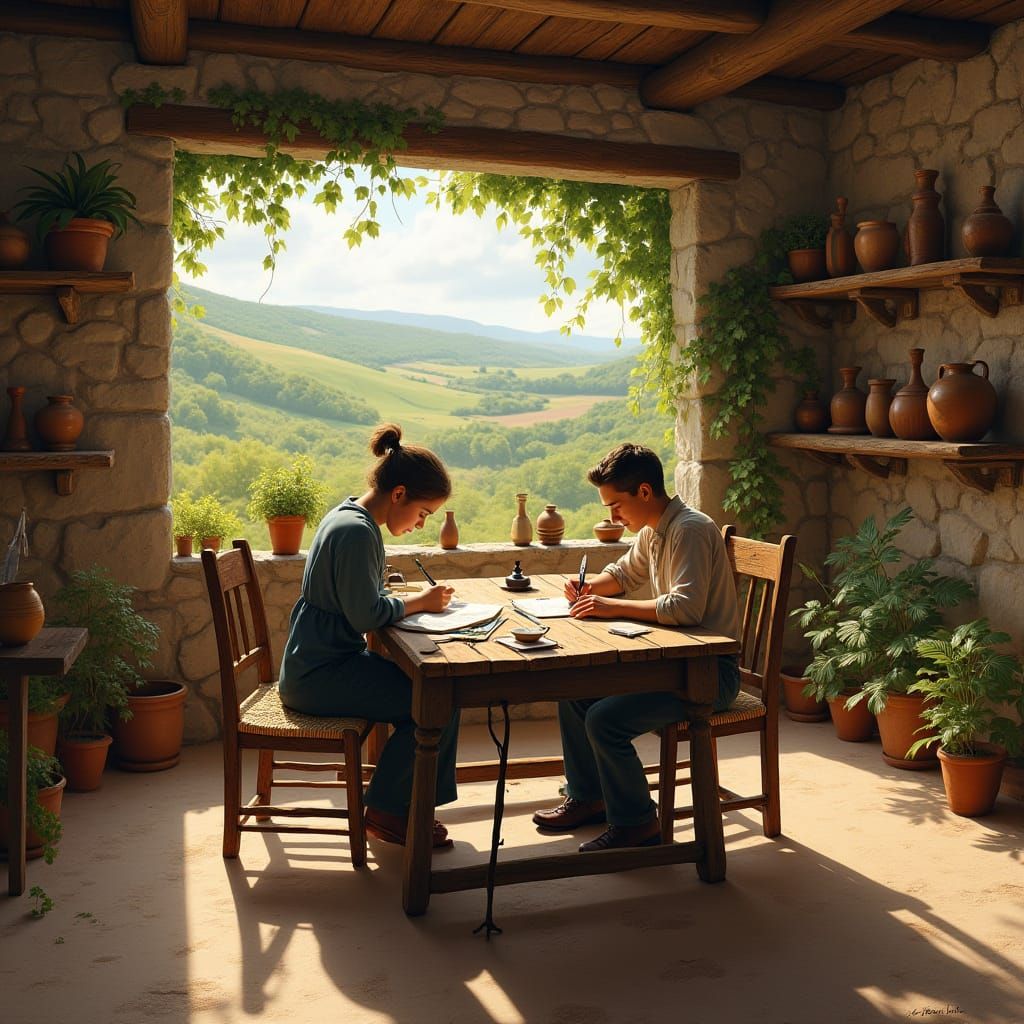 Rustic Writer's Retreat in a Rolling Rural Landscape