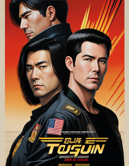 Dramatic Top Gun Anime Poster