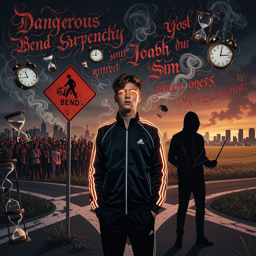 Urban Surrealism: Young Man at the Crossroads