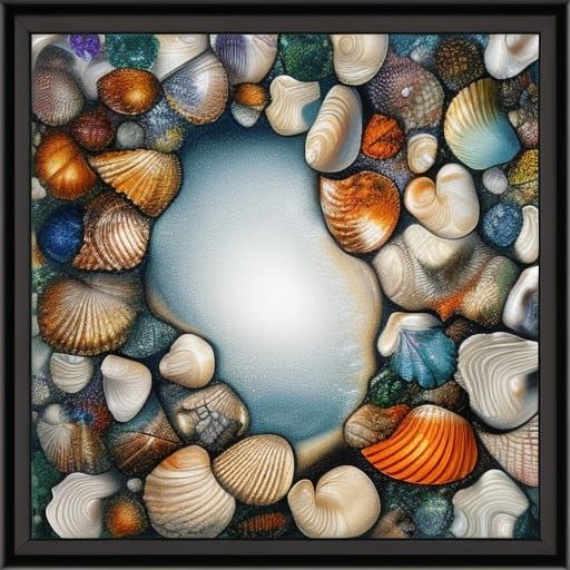 Cracked Sea Shells in Abstract Diamond Painting