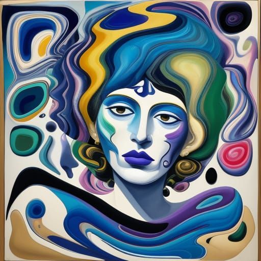 Surrealism Portrait of Eileen Agar as a Dreamlike Runner
