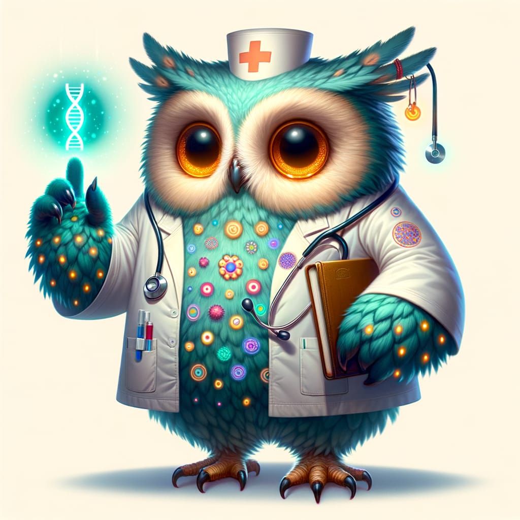 Gentle Owl Creature Embodies the Faculty of Medicine