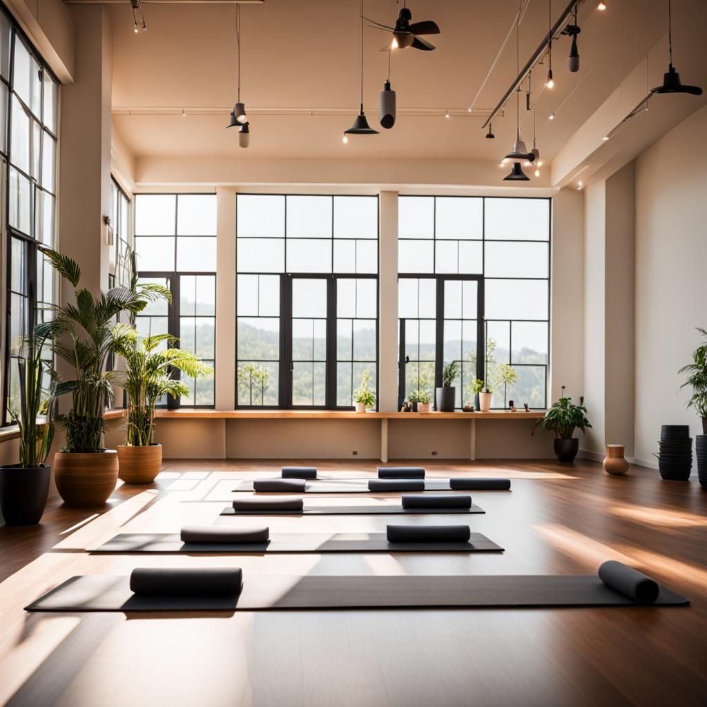Calming Yoga Studio with Natural Light