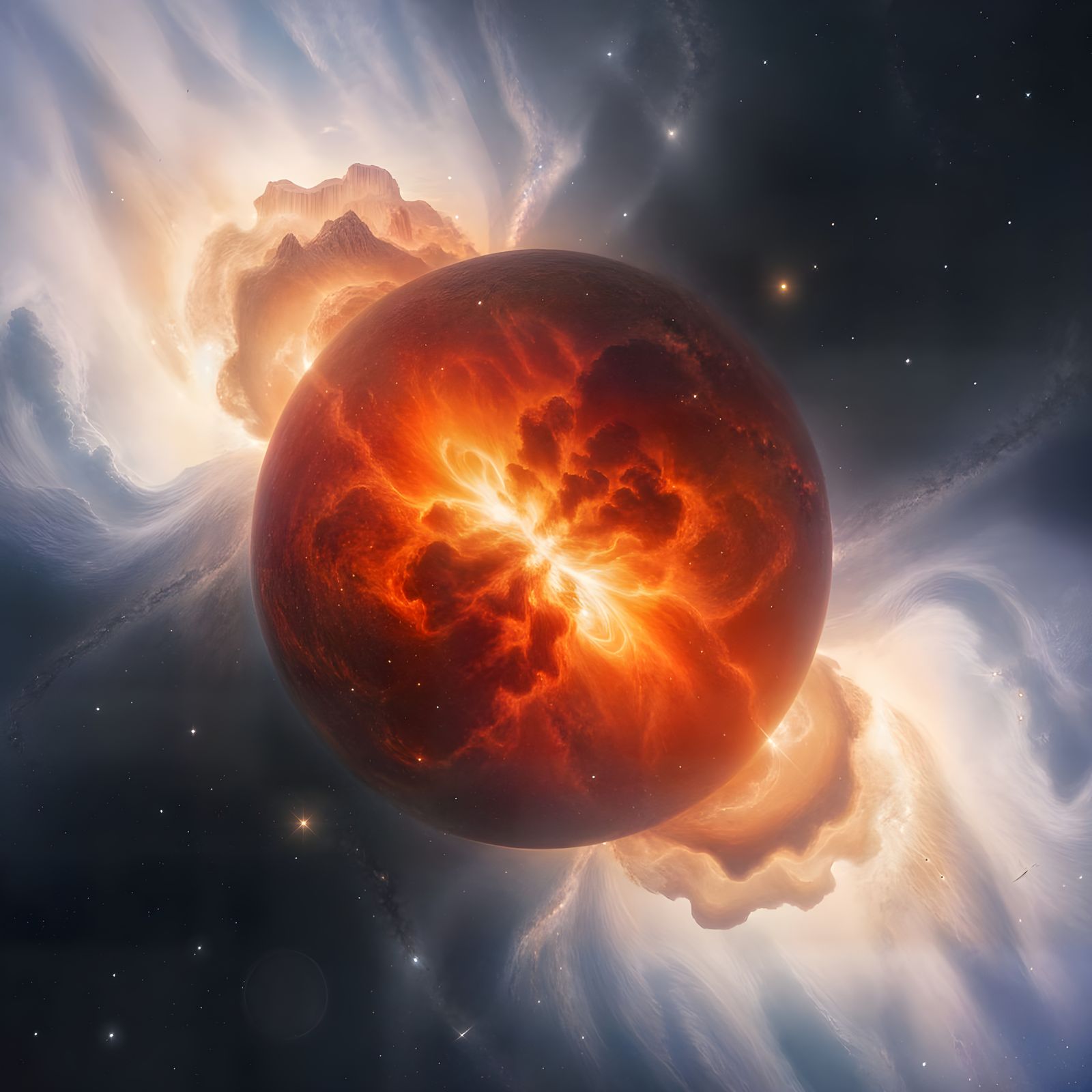 Realistic Photograph of the Largest Known Star