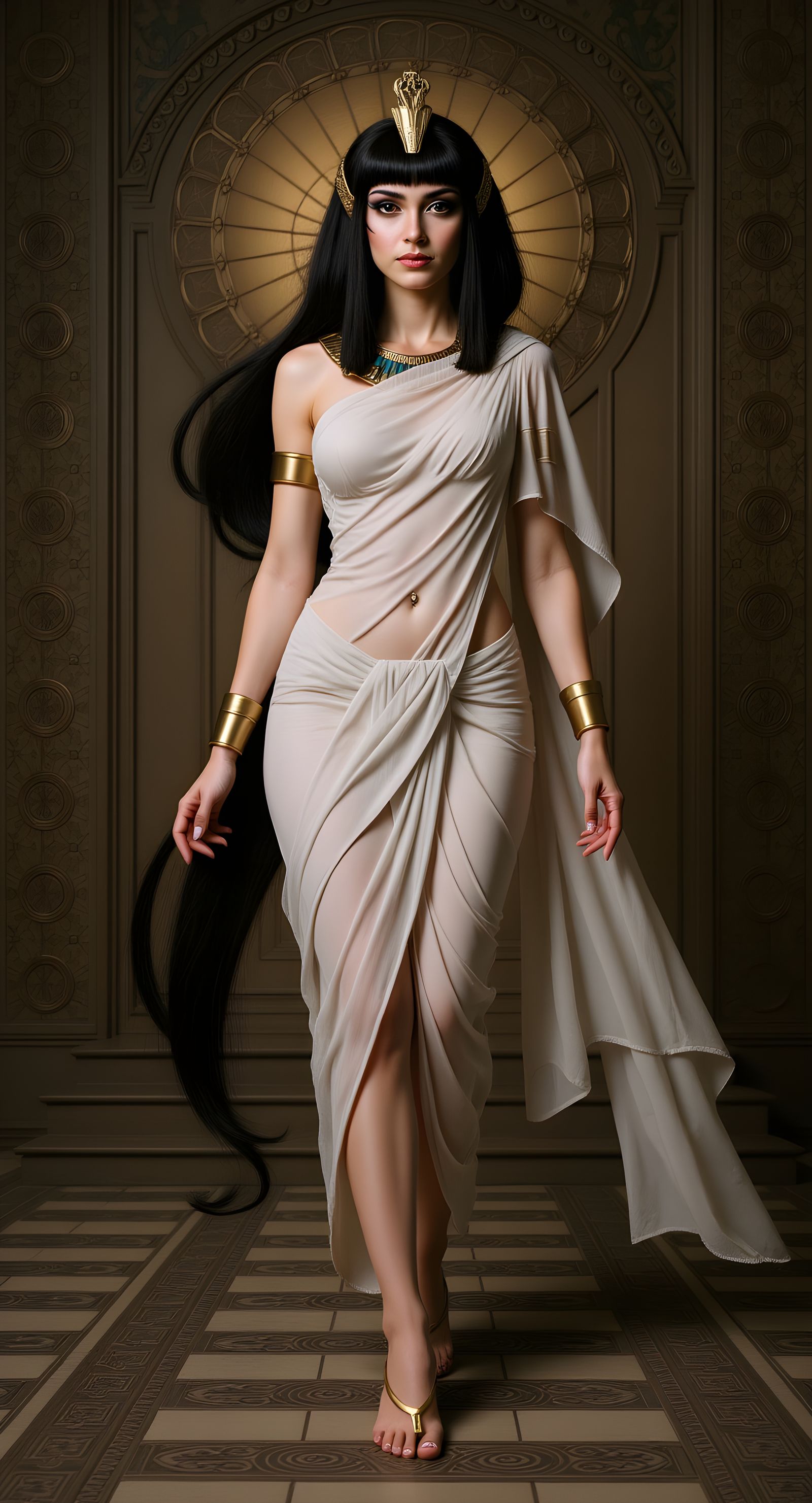 Eve from Stellar Blade as Cleopatra: Sensual Egyptian Aura