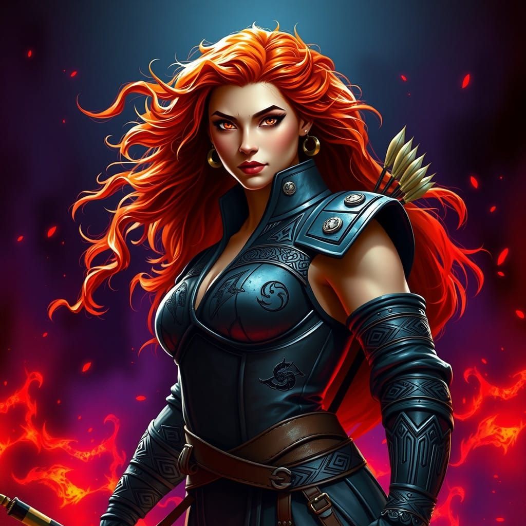 Disney's Merida as a fierce Mortal Kombat fighter
