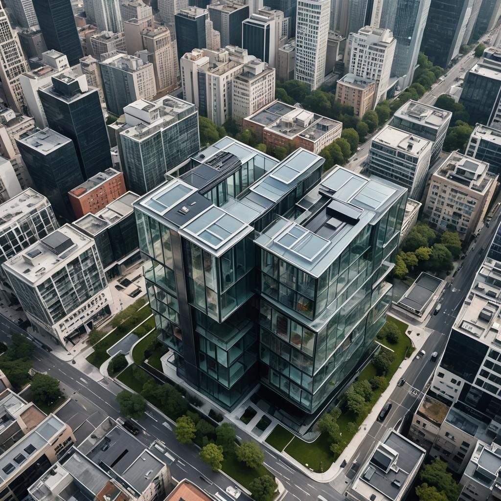 Minimalist House Between Skyscrapers: Urban Architecture