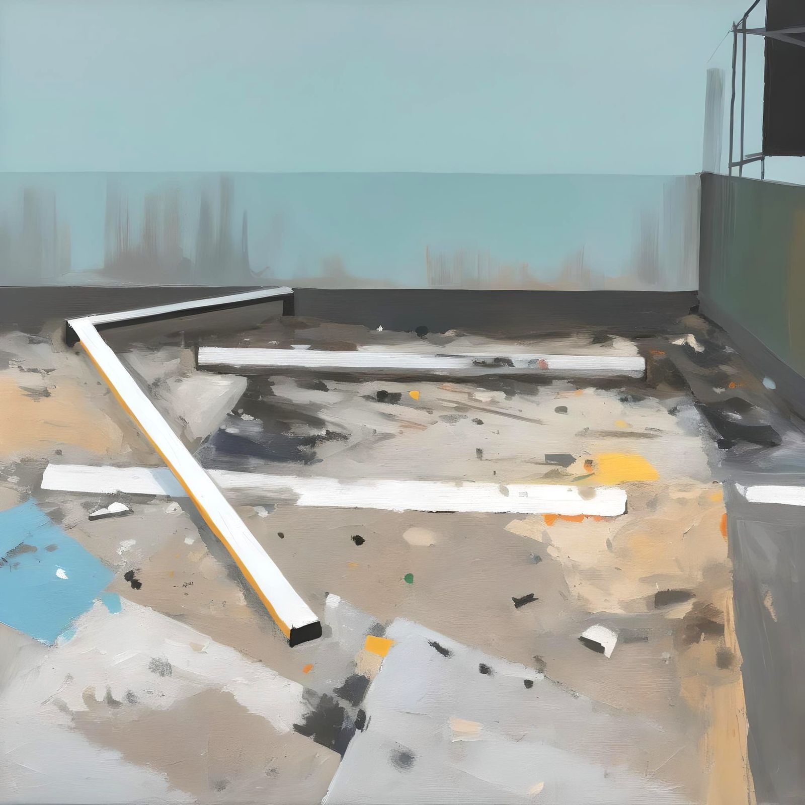 Abstract Construction Site Painting