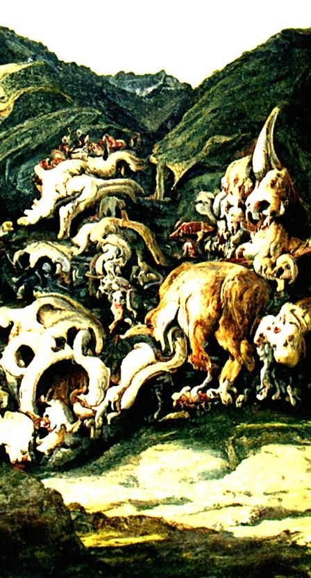 Valley of Cruel Beasts in Baroque Style