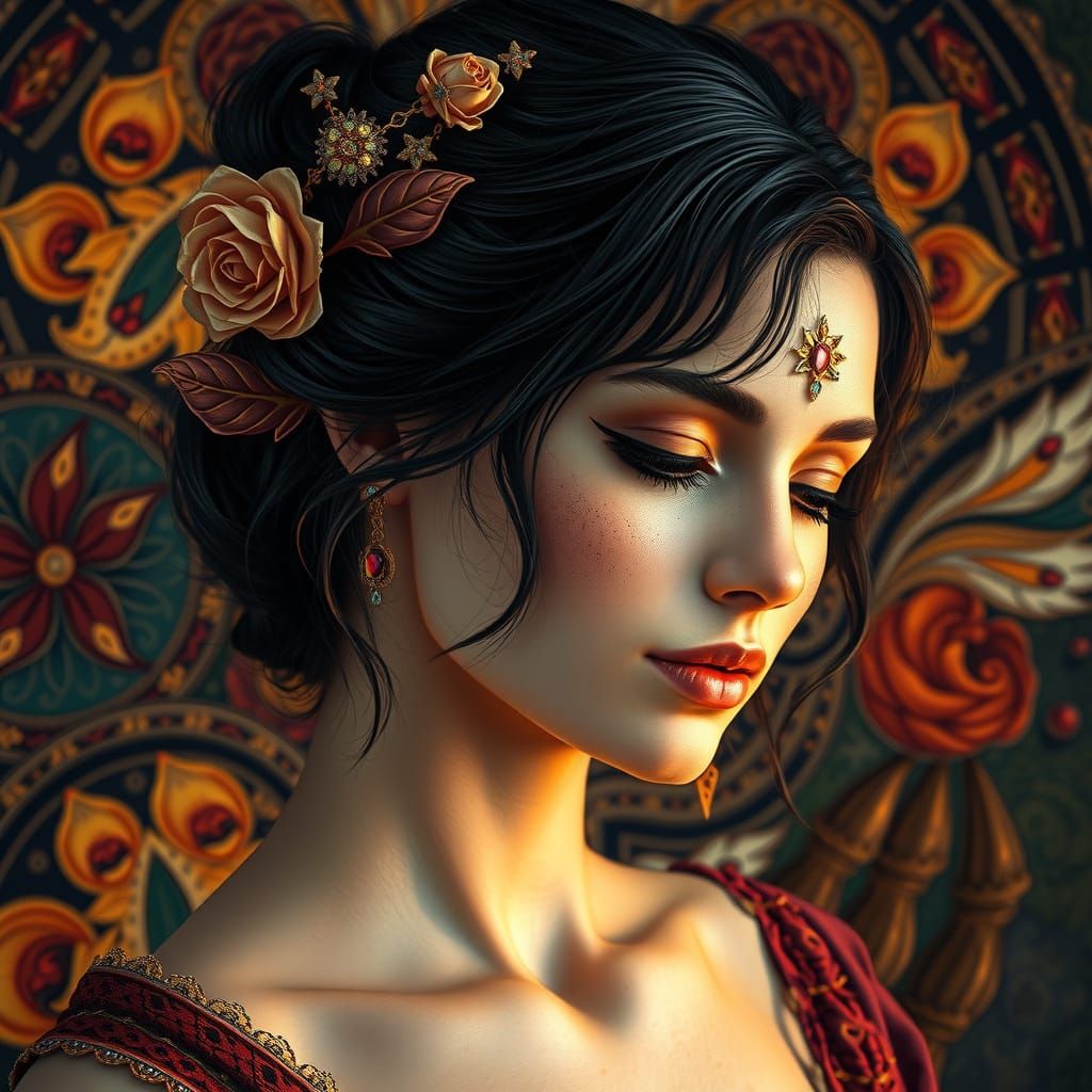 Soulful Goddess in Ethereal Glow