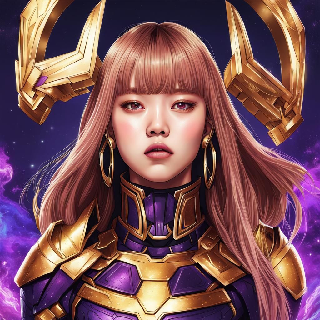 Lalisa Manoban as Thanos: Anime Key Visual Art