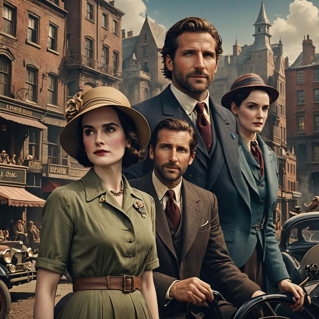 Michelle Dockery and Bradley Cooper in 1940s Art