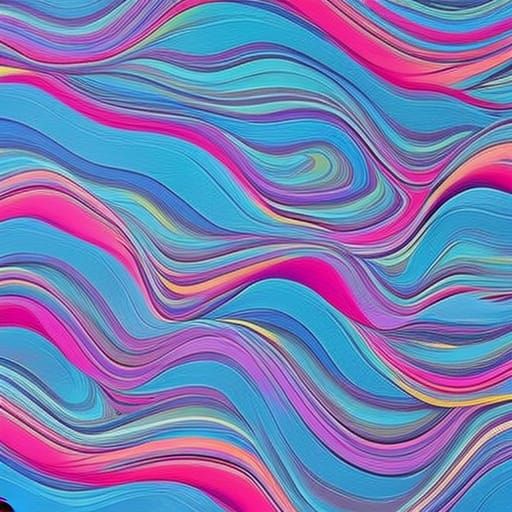Colorful Wavy Pattern in Graffiti Art Style