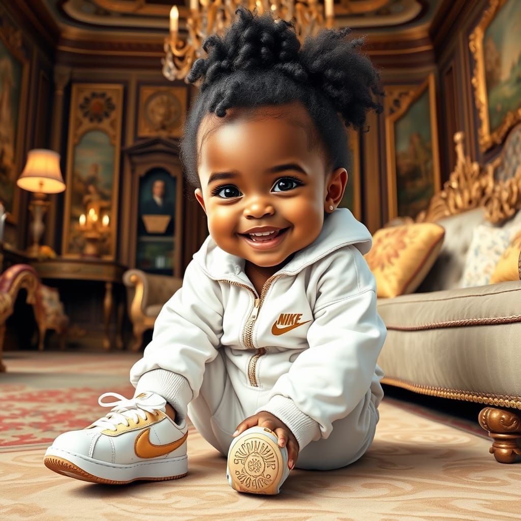 Hyper Realistic Digital Portrait of a Happy African American...