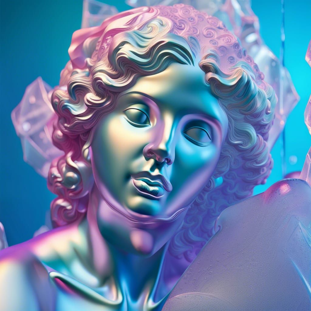 Hyperrealistic Ice Sculpture of Venus de Milo