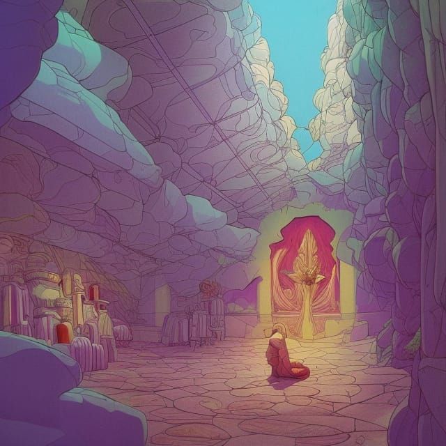 Psychedelic Apostle in Cel-Shaded Comic Art Style