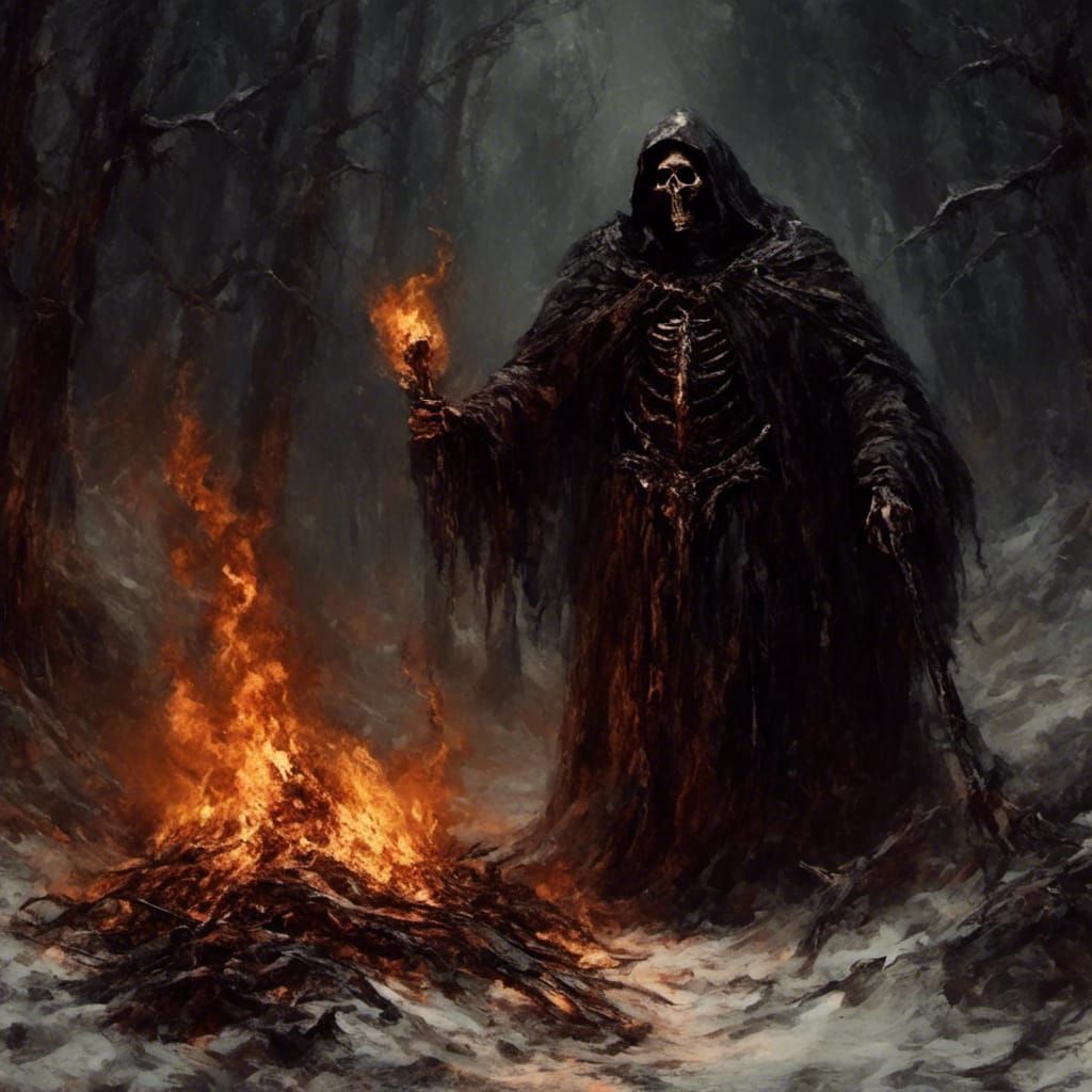 Reaper of Dreams: Dark Metallic Horror Concept Art