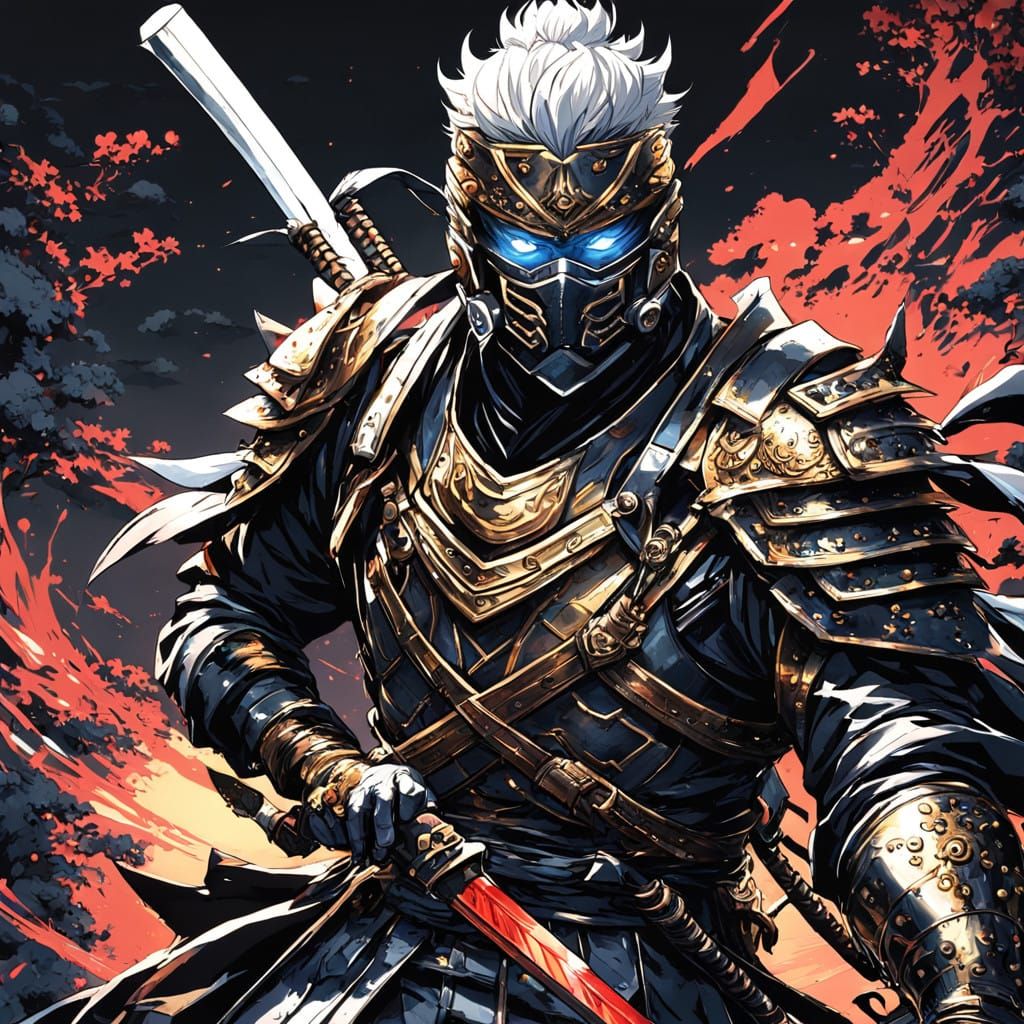 Mysterious Shinobi Warrior in Anime-Inspired Armor