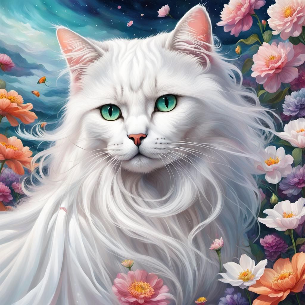 Weiße Schönheit inmitten der Farbenpracht schöner Blüten 🌺�...