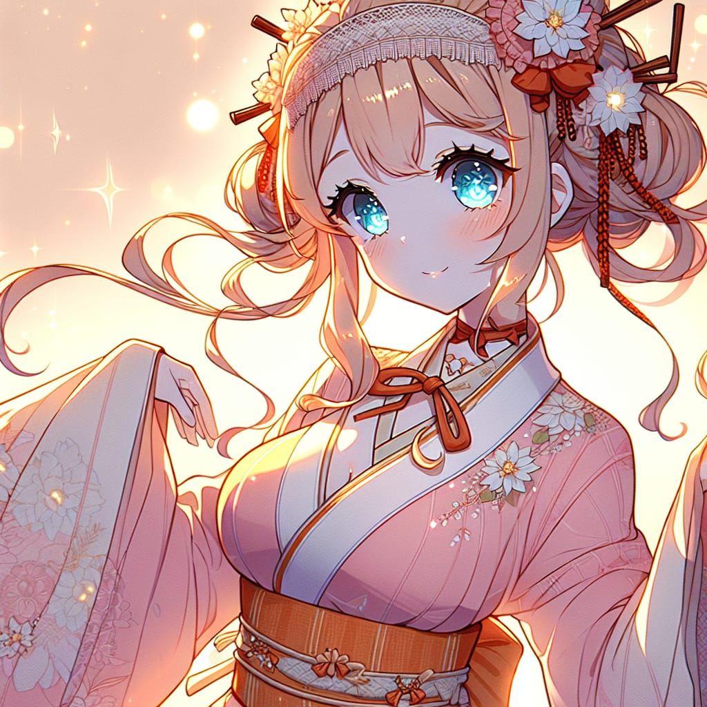 Anime Girl in Ama Rorita Fashion Portrait