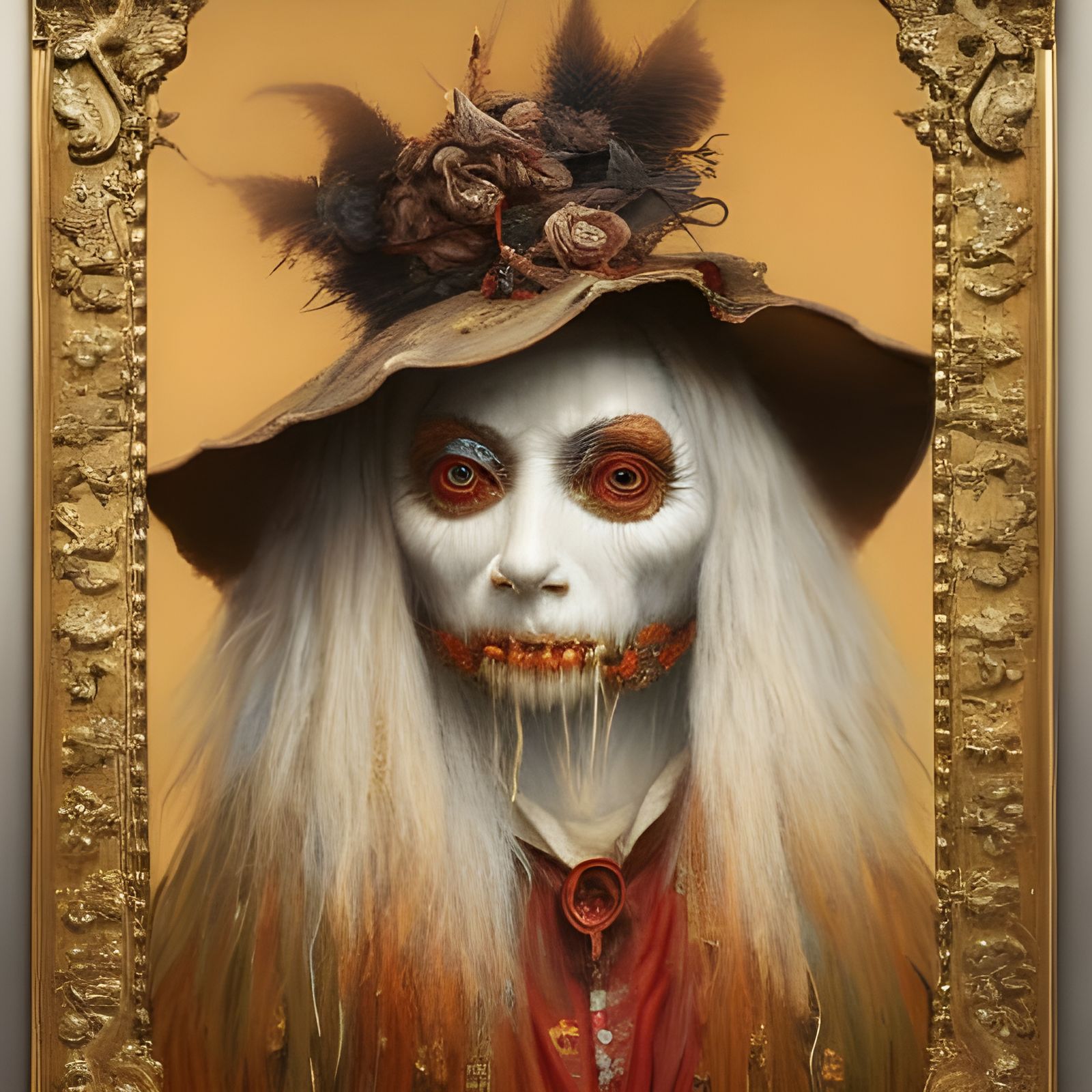 Eerie Scarecrow Portrait in Dark Fantasy Style
