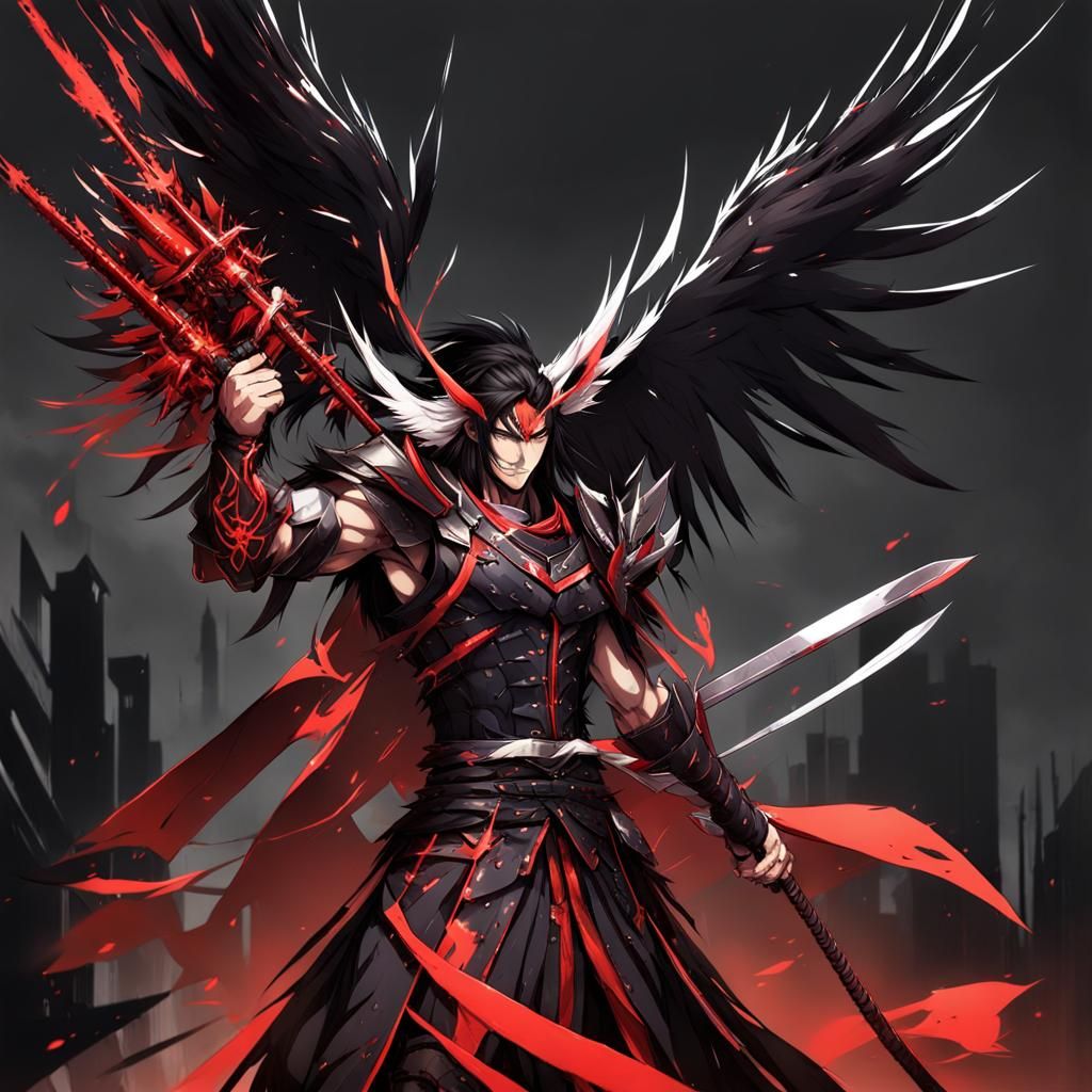 Samayaza: Anime Archangel in Samurai Armor