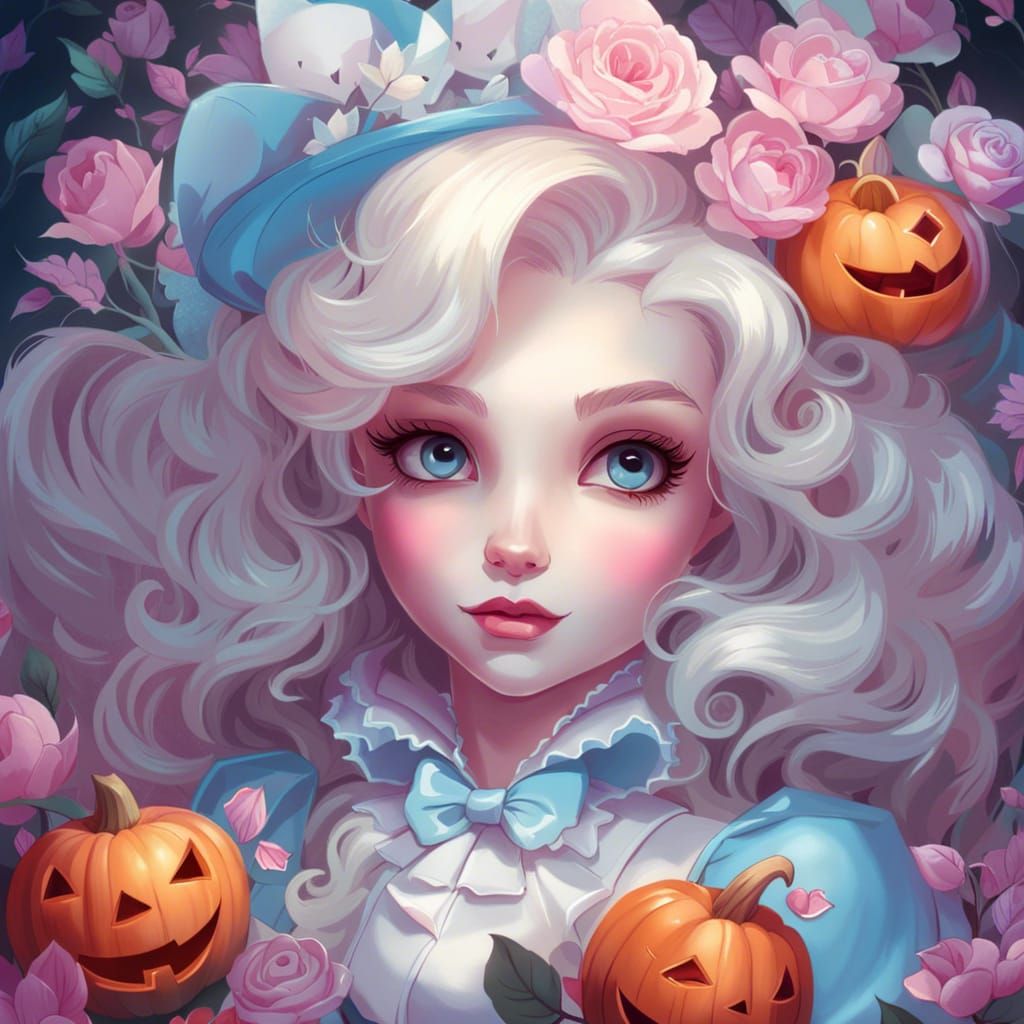 Alice in Wonderland in Dreamy Rococo Style