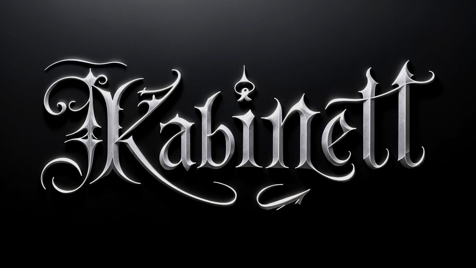 Backlit 'A Kabinett' Typography in Graphic Style