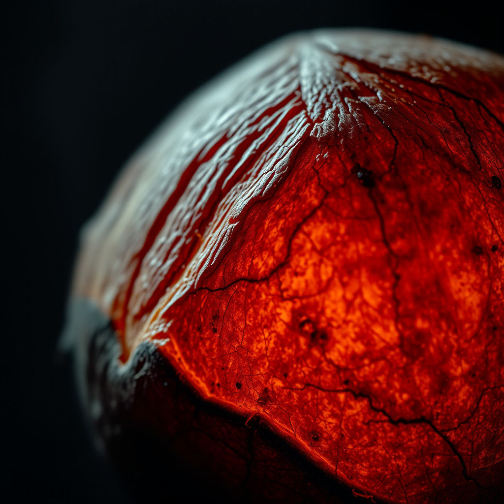 Hyperrealistic Close-Up of a Coconut in HDR