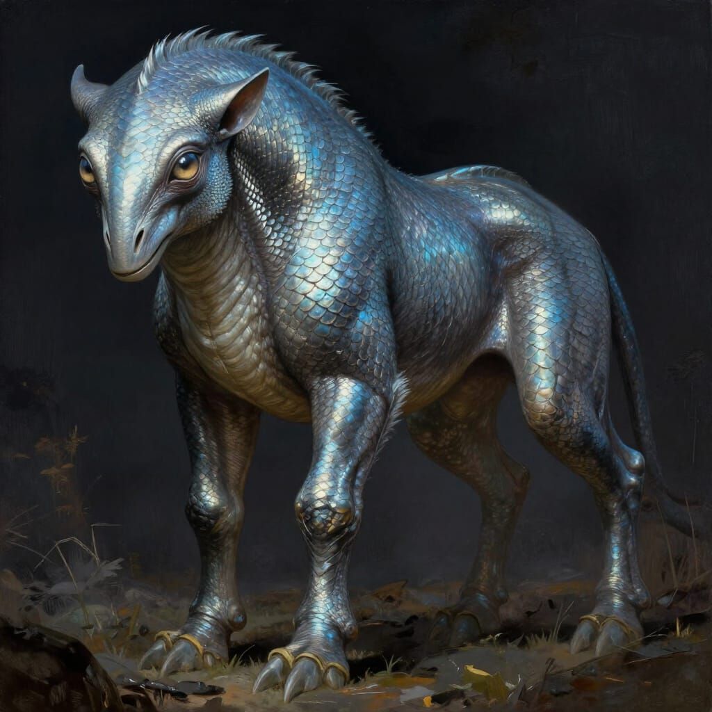 Majestic Maranoa Mount with Iridescent Scaled Hide