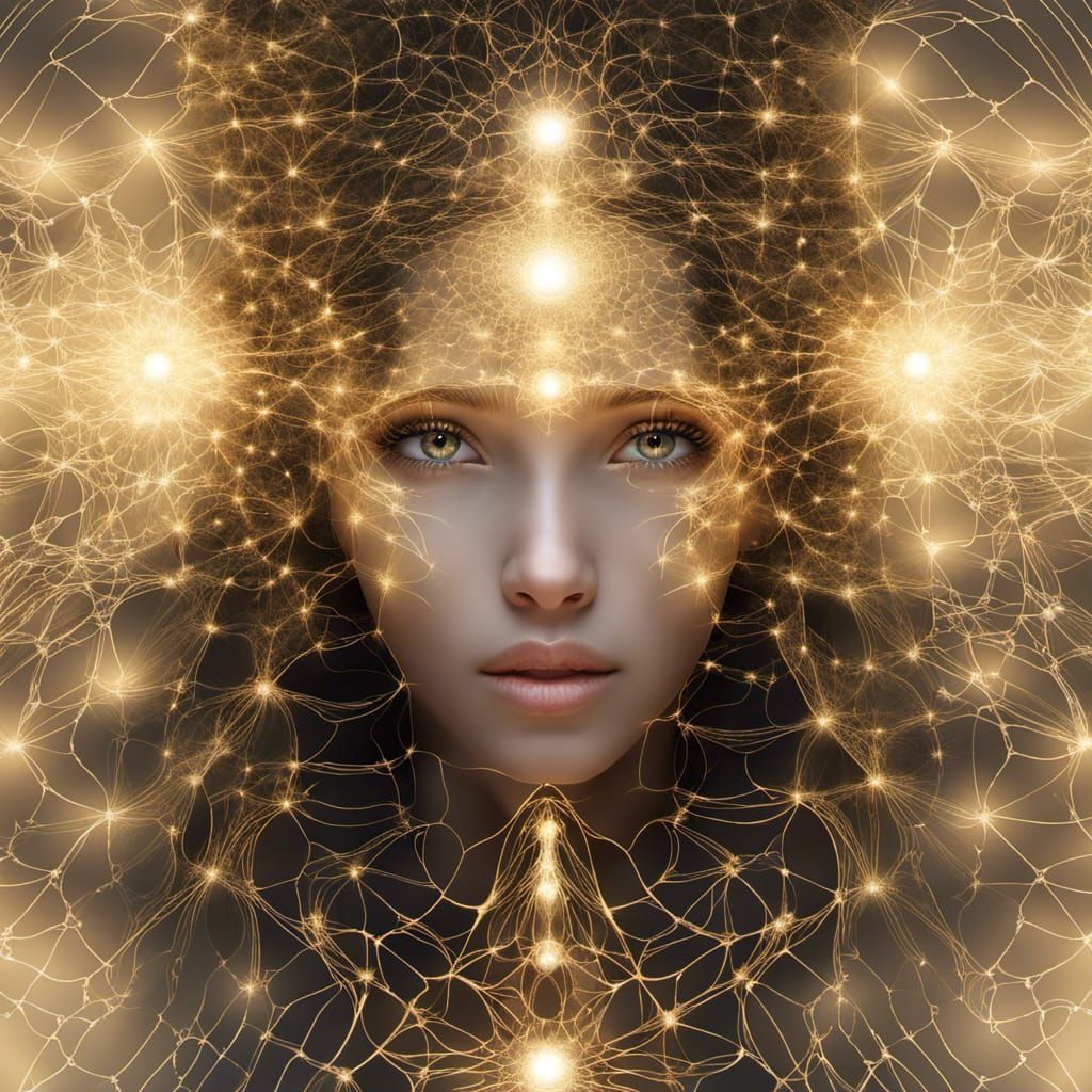 Luminous Goddess of Fractal Light and Color