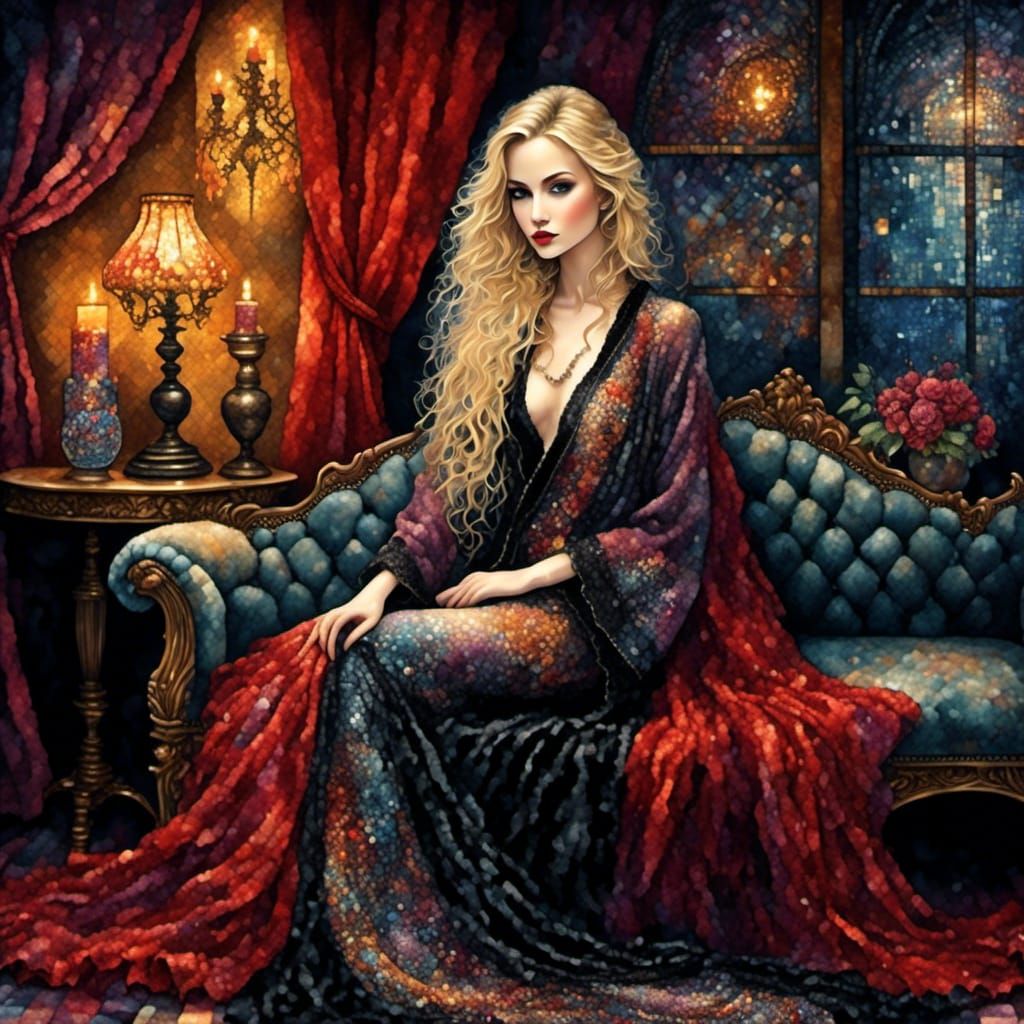 Elegant Noir Woman in 1920s Style Portrait