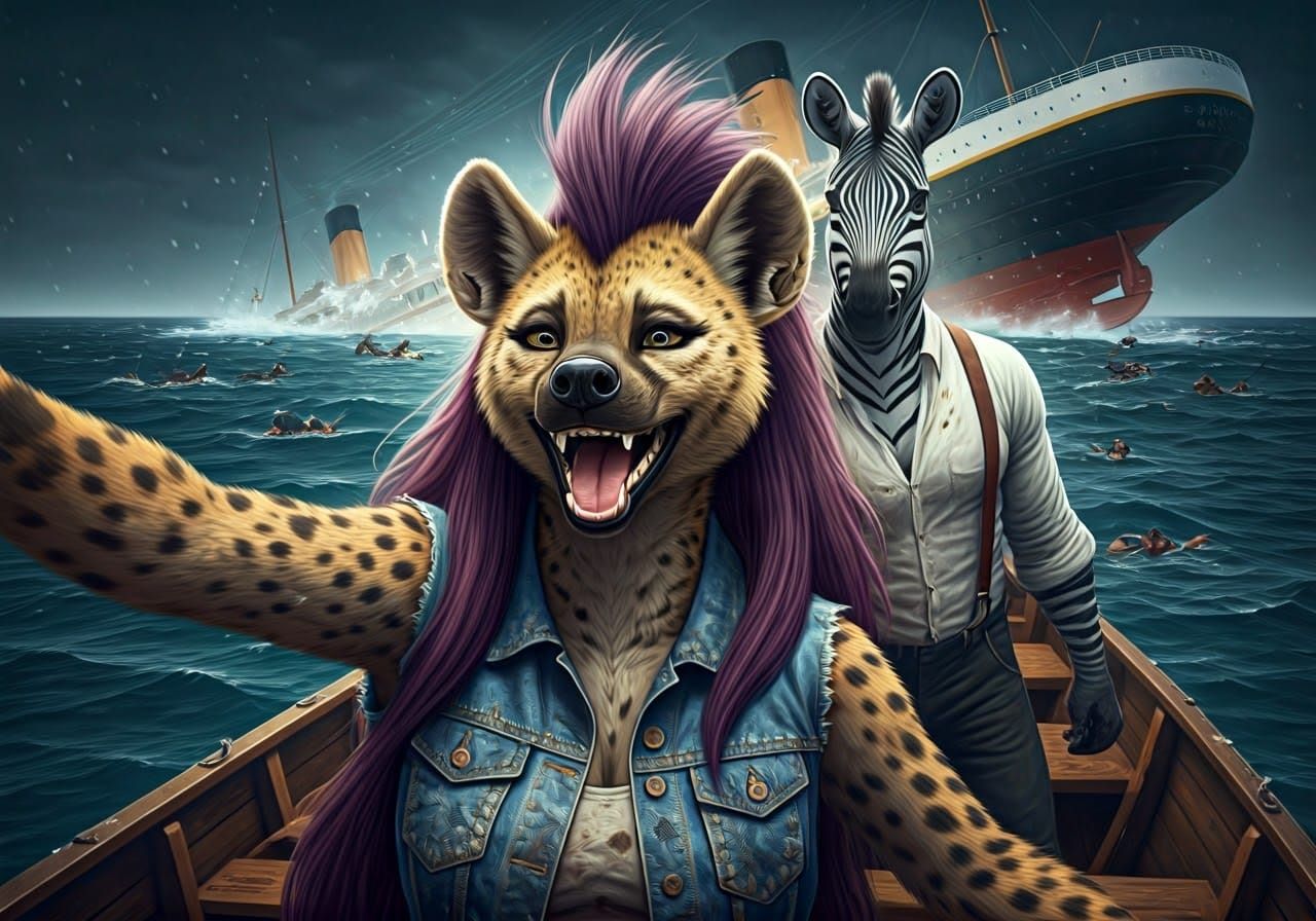 Golden Hyena in Titanic Life-Boat