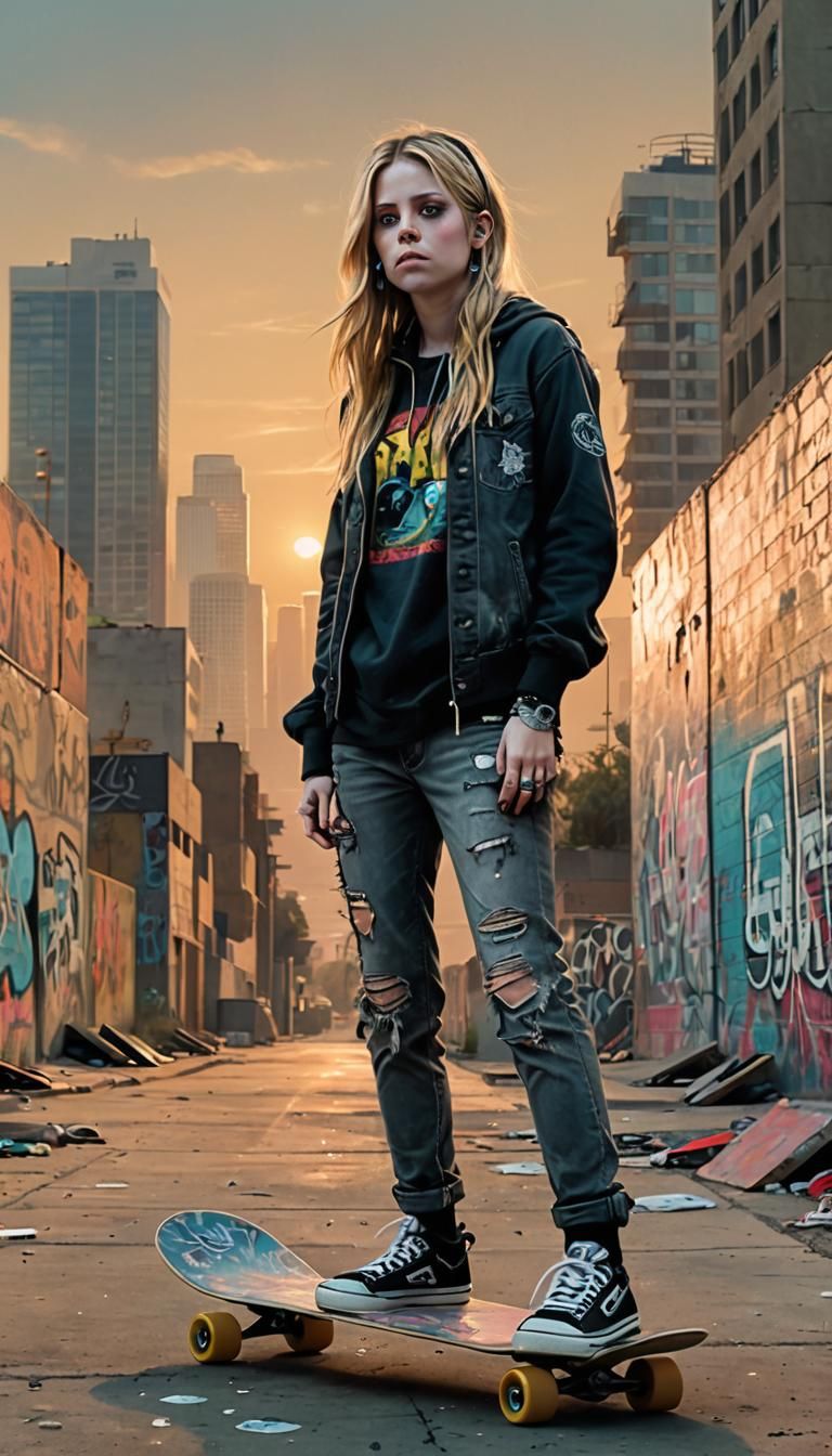 Avril Lavigne as Skater Rebel in Los Angeles