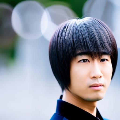 Japanese Man's Illusion Dream: Sharp Focus Photography