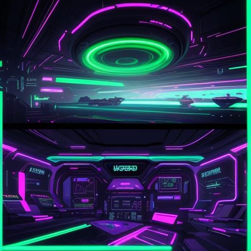 Neon Console Illuminates Retrofuturistic Dreamscape